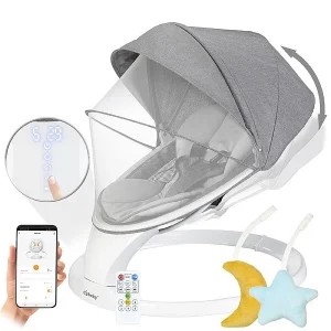 Cybaby Wippe:Smarte Babywippe Aus Aluminium, Bluetooth, WLAN, Touch-Tasten Und App 18