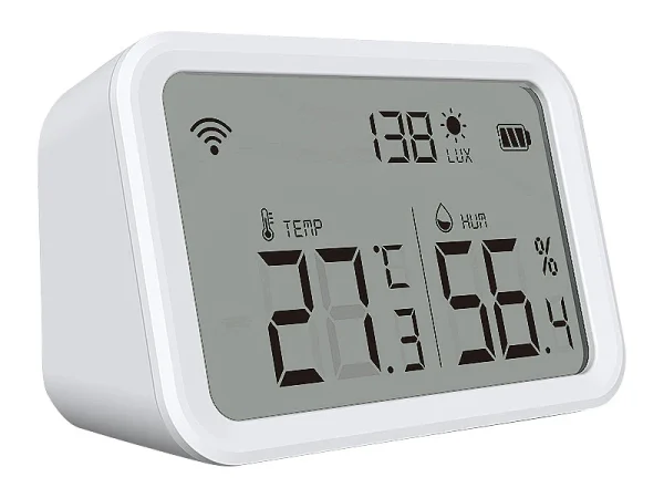 Luminea Home Control WLAN Temperatursensor:3in1-WLAN-Sensor Für Temperatur, Luftfeuchtigkeit Und Helligkeit, App 7