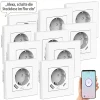 Luminea Home Control Steckdosen:10er-Set WLAN-Unterputzsteckdosen Mit App, Je 1x USB A, 1x USB C, 2 A 29