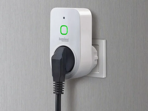 Luminea Home Control Dimmschalter-Steckdosen:2er Smarte WLAN-Dimmer-Steckdose Mit Phasenabschnittsdimmer Bis 200 W 6