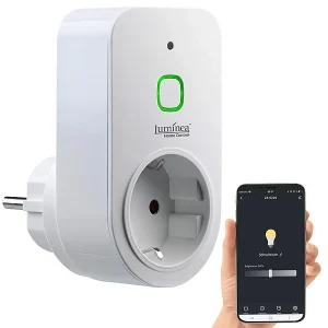 Luminea Home Control Dimmschalter-Steckdosen:2er Smarte WLAN-Dimmer-Steckdose Mit Phasenabschnittsdimmer Bis 200 W 35