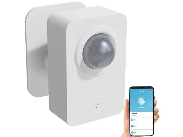 Luminea Home Control Bewegungsmelder Alarm:2er-Set ZigBee-PIR-Bewegungsmelder, 8 M Reichweite, App 3