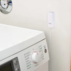 Luminea Home Control ZigBee Wassersensor:2er-Set ZigBee-Wassermelder Mit Externem Sensor, App 15