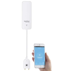 Luminea Home Control ZigBee Wassersensor:2er-Set ZigBee-Wassermelder Mit Externem Sensor, App 25