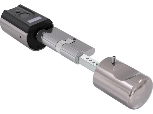VisorTech Fingerprint Schloss:Elektronischer Tür-Schließzylinder, Fingerabdruck, Transponder, IP44 15