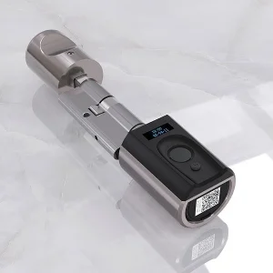 VisorTech Fingerprint Schloss:Elektronischer Tür-Schließzylinder, Fingerabdruck, Transponder, IP44 54