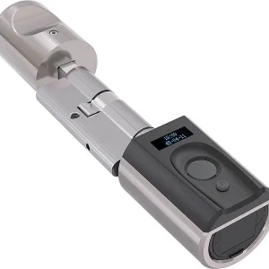 VisorTech Fingerprint Schloss:Elektronischer Tür-Schließzylinder, Fingerabdruck, Transponder, IP44 38