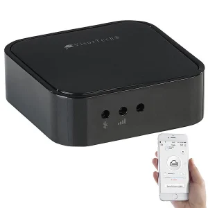 VisorTech Schloss:Elektronischer Tür-Schließzylinder, Transponder, App, IP65, M Gateway 24