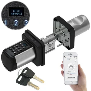 VisorTech Zylinderschloss:Elektronischer Tür-Schließzylinder, Code, 2 Schlüssel, Bluetooth, IP44 18