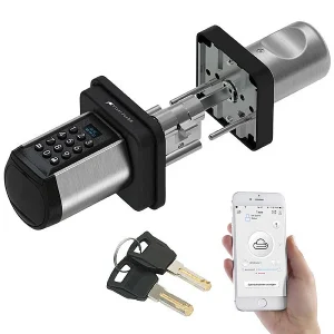 VisorTech Zylinderschloss:Elektronischer Tür-Schließzylinder, Code, 2 Schlüssel, Bluetooth, IP44 20