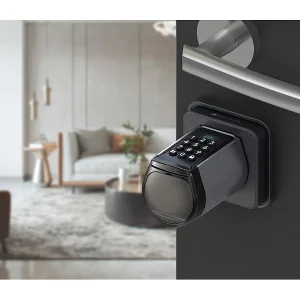 VisorTech Türschloss Mit Schlüssel:Elektronischer Tür-Schließzylinder, Code, 2 Schlüssel, IP44, M Gateway 28