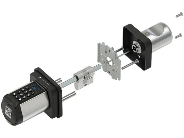 VisorTech Zylinderschloss:Elektronischer Tür-Schließzylinder, Code, 2 Schlüssel, Bluetooth, IP44 11