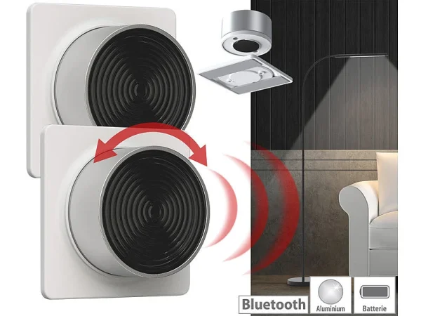 Luminea Home Control Dreh-Dimmer:2er-Set Mobile Lichtschalter & Dimmer Für Lampen LAV-165/175.rgbw 1