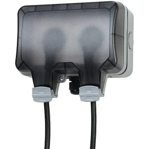 Luminea Home Control Außensteckdose WLAN:2er-Set Outdoor-WLAN-Doppelsteckdosen, Sprachbefehl, Strommessung, App 29