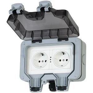 Luminea Home Control Außensteckdose WLAN:2er-Set Outdoor-WLAN-Doppelsteckdosen, Sprachbefehl, Strommessung, App 39