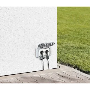 Luminea Home Control Außensteckdose WLAN:2er-Set Outdoor-WLAN-Doppelsteckdosen, Sprachbefehl, Strommessung, App 23