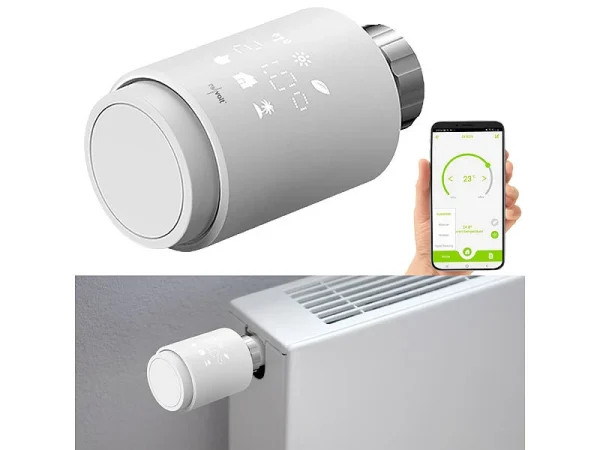 Revolt Heizkörperthermostate:3er-Set Programmierbare Heizkörper-Thermostate Mit WLAN-Gateway & App 12