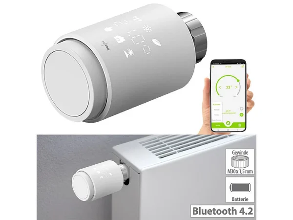 Revolt Heizkörperthermostate:3er-Set Programmierbare Heizkörper-Thermostate Mit WLAN-Gateway & App 11