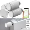 Revolt Heizkörperthermostate:3er-Set Programmierbare Heizkörper-Thermostate Mit WLAN-Gateway & App 35