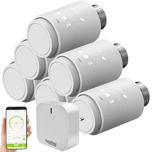 Revolt Heizungsthermostate:6er-Set Programmierbare Heizkörper-Thermostate Mit WLAN-Gateway & App 20