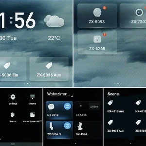 Luminea Home Control Smart Home Zentrale:Einbau-Smarthome-Zentrale, 4″/10,2cm Touchscreen, WLAN, ZigBee-Gateway 22