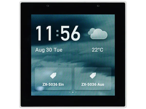 Luminea Home Control Smart Home Zentrale:Einbau-Smarthome-Zentrale, 4″/10,2cm Touchscreen, WLAN, ZigBee-Gateway 12