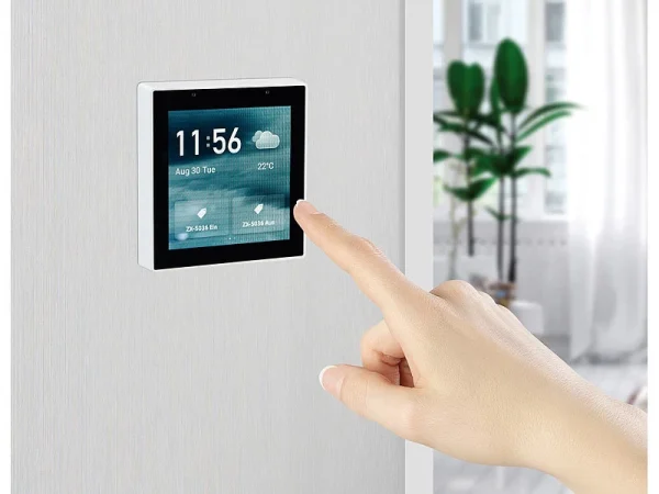 Luminea Home Control Smart Home Zentrale:Einbau-Smarthome-Zentrale, 4″/10,2cm Touchscreen, WLAN, ZigBee-Gateway 9