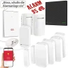 VisorTech Drahtlose Alarmanlage:9-teiliges Funk-Alarmanlagen-Set Mit 7 Sensoren, SOS-Taster, WLAN, App 38