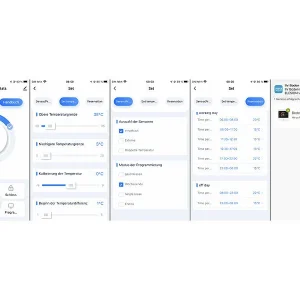 Revolt Thermostat WLAN Heizung:2er-Set WLAN-Fußbodenheizung-Thermostate Mit App, Weiß 45