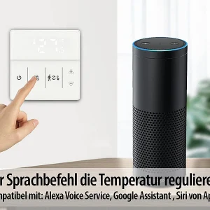 Revolt Thermostat WLAN Heizung:2er-Set WLAN-Fußbodenheizung-Thermostate Mit App, Weiß 23