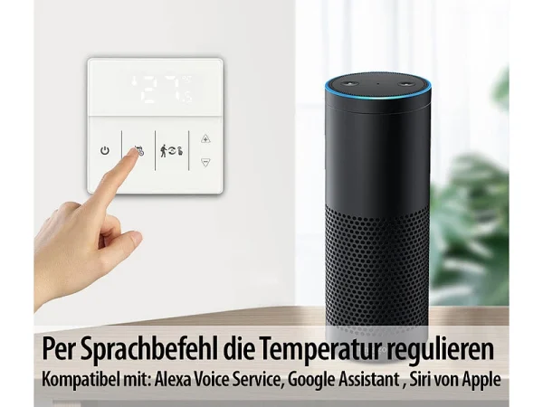 Revolt Thermostat WLAN Heizung:2er-Set WLAN-Fußbodenheizung-Thermostate Mit App, Weiß 5