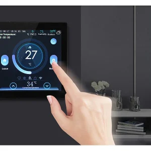 Revolt WLAN Thermostat Heizung:4er-Set WLAN-Thermostate Für Fußbodenheizungen, Touchdisplay 23