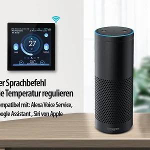 Revolt WLAN Thermostat Heizung:4er-Set WLAN-Thermostate Für Fußbodenheizungen, Touchdisplay 25