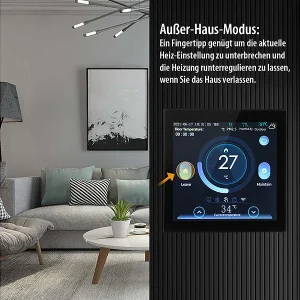 Revolt WLAN Thermostat Heizung:4er-Set WLAN-Thermostate Für Fußbodenheizungen, Touchdisplay 29