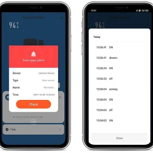 VisorTech Alarmanlage Türkontakt:2er-Set WLAN-Tür- & Fensteralarme Mit Sirene, App Und Sprachsteuerung 30