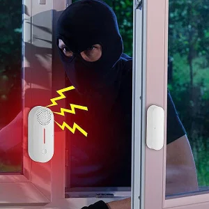 VisorTech Alarmanlage Türkontakt:2er-Set WLAN-Tür- & Fensteralarme Mit Sirene, App Und Sprachsteuerung 22