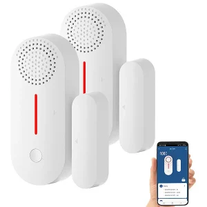 VisorTech Alarmanlage Türkontakt:2er-Set WLAN-Tür- & Fensteralarme Mit Sirene, App Und Sprachsteuerung 18