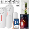 VisorTech Alarmanlage Türkontakt:2er-Set WLAN-Tür- & Fensteralarme Mit Sirene, App Und Sprachsteuerung 17