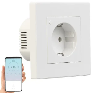 Luminea Home Control Alexa Smart Steckdose:10er-Set WLAN-Unterputz-Steckdosen Mit Verbrauch-Messung, App, 3.680 W 32