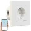 Luminea Home Control Wlansteckdosen:WLAN-Unterputz-Steckdose Mit Stromverbrauch-Messung, App, 3.680 W 25