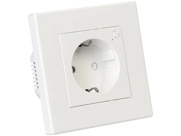 Luminea Home Control Alexa Smart Steckdose:10er-Set WLAN-Unterputz-Steckdosen Mit Verbrauch-Messung, App, 3.680 W 13
