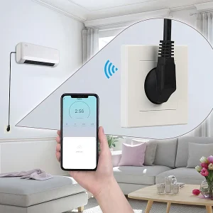 Luminea Home Control Alexa Smart Steckdose:10er-Set WLAN-Unterputz-Steckdosen Mit Verbrauch-Messung, App, 3.680 W 20