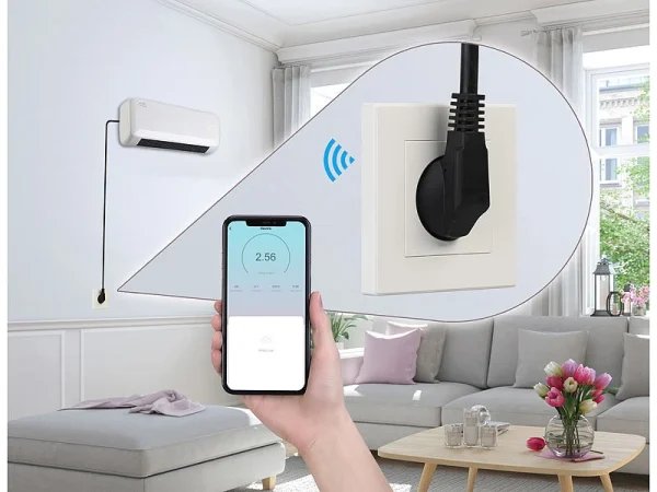 Luminea Home Control Alexa Smart Steckdose:10er-Set WLAN-Unterputz-Steckdosen Mit Verbrauch-Messung, App, 3.680 W 5